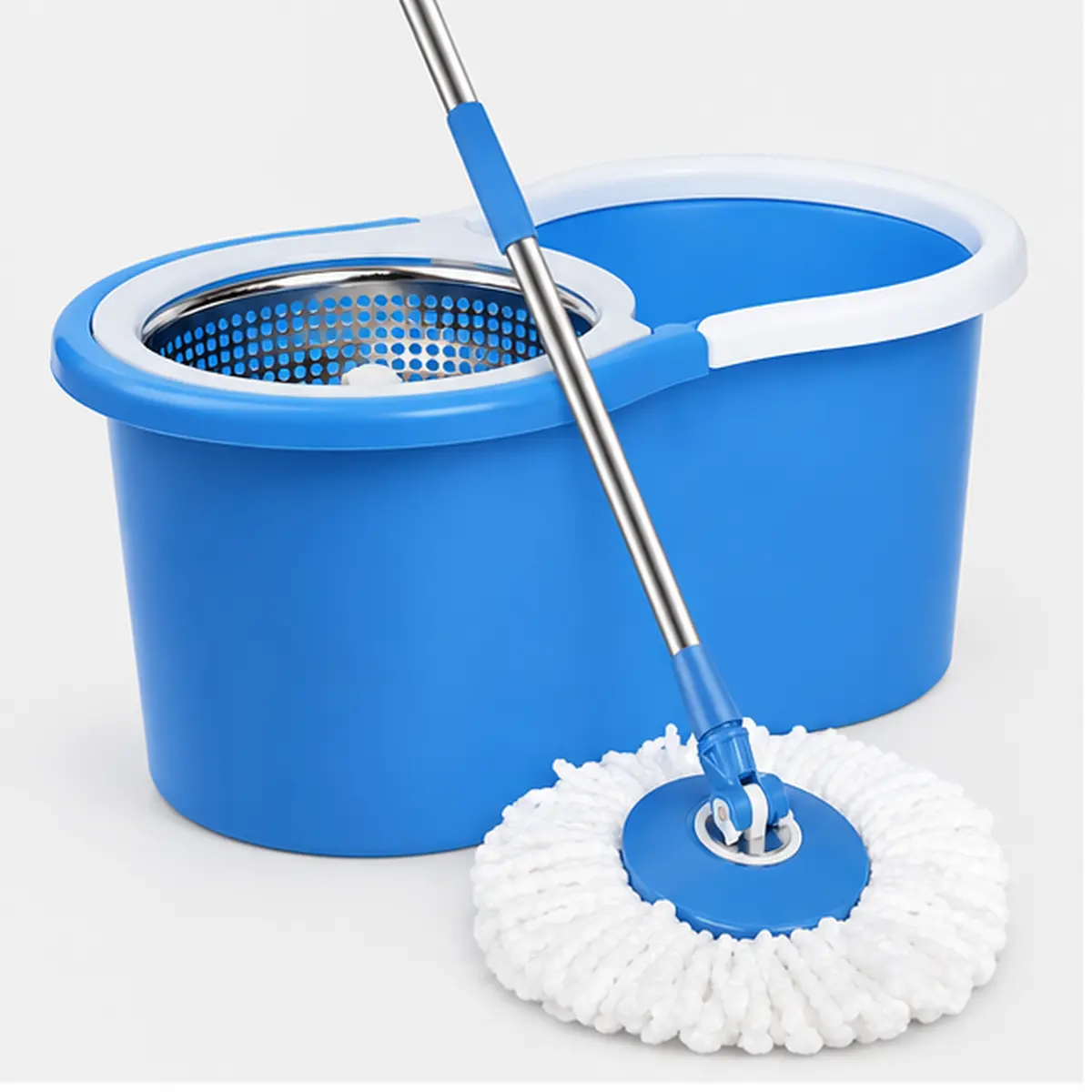 Moral Clean Blue Spin Mop System MC-SM-150 front view