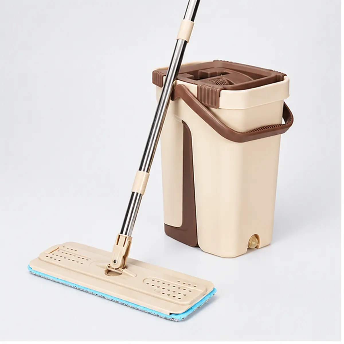 Moral Clean Compact Flat Mop and Squeeze Bucket Set MC-FM-120 front view